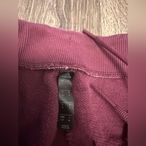 Adidas x Peloton Burgundy Gender-Neutral Jogger Sweatpants Size Medium - Picture 5 of 7